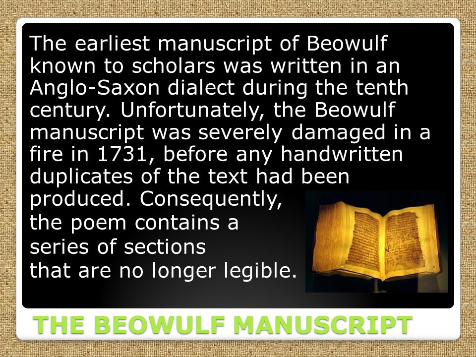 Beowulf translated by Burton Raffel ppt download